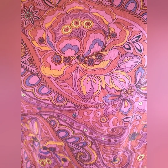 VTG Isaac Mizrahi for Target paisley floral 100% cotton dress - 8 - Picture 4 of 9